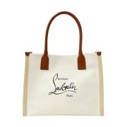 Stijlvolle Leren Tas voor Vrouwen Christian Louboutin , White , Dames