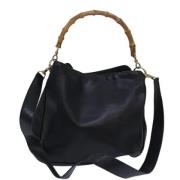 Pre-owned Leather gucci-bags Gucci Vintage , Black , Dames