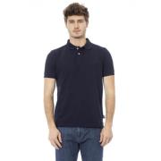 Trendy Polo Shirt met Voorborduurwerk Baldinini , Blue , Heren