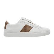 Witte Casual Sneakers met Rubberen Zool Guess , White , Heren