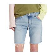 Slim Bermuda Shorts 412 Blauw Levi's , Blue , Heren