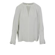 Crepe de Chine Blouse, Oversized Fit Pinko , White , Dames