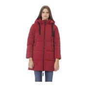 Lange Pufferjas met Ritssluiting Baldinini , Red , Dames