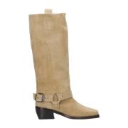 Suede Texaanse Laarzen met Vierkante Neus Aldo Castagna , Beige , Dame...