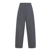 Melange Grijs Wijde Pijp Broek Studio Nicholson , Gray , Dames