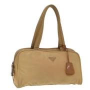 Pre-owned Nylon handbags Prada Vintage , Beige , Dames