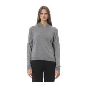 Hoodie met Monogramdetail Baldinini , Gray , Dames