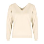 V-Neck Cashmere Sweater Liu Jo , Beige , Dames