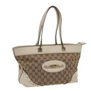 Pre-owned Canvas gucci-bags Gucci Vintage , Beige , Dames