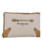 Pre-owned Canvas clutches Balenciaga Vintage , Beige , Dames