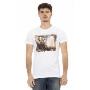 Korte Mouw Ronde Hals T-Shirt Trussardi , White , Heren