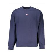 Blauwe hoodie met geborduurd logo Tommy Hilfiger , Blue , Heren