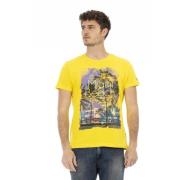 Korte Mouw Ronde Hals T-Shirt Trussardi , Yellow , Heren