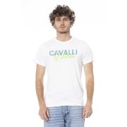 Logo Print Korte Mouw T-shirt Cavalli Class , White , Heren