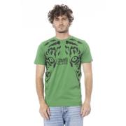 Logo Print Korte Mouw T-shirt Cavalli Class , Green , Heren