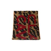 Animalier Patroon Logo Sjaal Cavalli Class , Brown , Heren