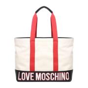 Zwarte Textiel Winkel Tas Moschino , Multicolor , Dames