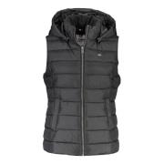 Zwarte Mouwloze Hooded Vest met Afneembare Capuchon Tommy Hilfiger , B...