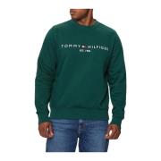 Heren Logo Print Sweater Tommy Hilfiger , Green , Heren