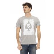 Korte Mouw Ronde Hals T-shirt Trussardi , Gray , Heren