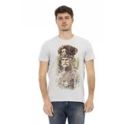 Korte Mouw Ronde Hals T-Shirt Trussardi , Gray , Heren