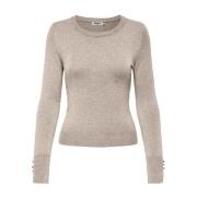 Venice Lange Mouw Knooptrui Vrouwen Only , Beige , Dames