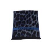 Animalier Patroon Sjaal Cavalli Class , Blue , Heren