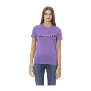 Trend T-shirt met voorprint Baldinini , Purple , Dames