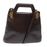 Pre-owned Leather handbags Salvatore Ferragamo Pre-owned , Brown , Dam...