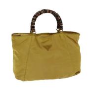 Pre-owned Nylon handbags Prada Vintage , Yellow , Dames