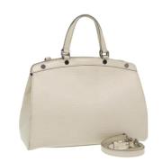 Pre-owned Leather handbags Louis Vuitton Vintage , White , Dames