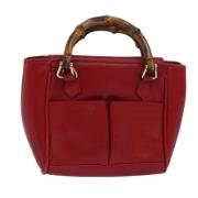 Pre-owned Leather handbags Gucci Vintage , Red , Dames