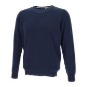 Kasjmier Crew Neck Sweater Middernachtblauw Kangra , Blue , Heren