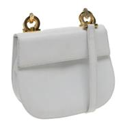 Pre-owned Leather shoulder-bags Salvatore Ferragamo Pre-owned , White ...