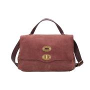 Rode leren tas met klep sluiting Zanellato , Red , Dames