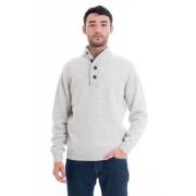 Essential Half Zip Pullover Barbour , White , Heren