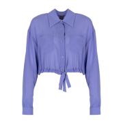 Elegante Blouse met Stijlvolle Details Liu Jo , Purple , Dames