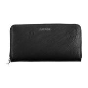 Damesportemonnee Zwart Rfid Ritssluiting Calvin Klein , Black , Dames