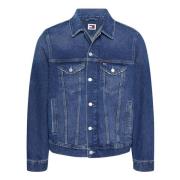 Denim Trucker Jack met Logo Tommy Hilfiger , Blue , Heren