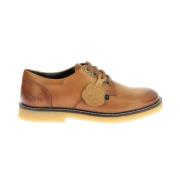 Comfortabele Leren Derby Schoenen Kickers , Brown , Dames