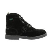 Legendarische Veterschoenen van Leer Kickers , Black , Dames