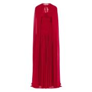 Stretch Tule Jurk met Cape Philosophy di Lorenzo Serafini , Red , Dame...