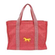 Pre-owned Canvas totes Hermès Vintage , Red , Dames