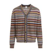 Kleurrijke Knoop-Door Cardigan PS By Paul Smith , Multicolor , Heren