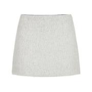 Velours Mini Rok met Zijopening Iceberg , Gray , Dames