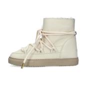 Witte Hoge Top Sneakers Winter Inuikii , Beige , Dames