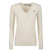 Comfortabele Gebreide Trui Ralph Lauren , Beige , Dames