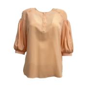 Zijden blouse met gerimpelde mouwen 3.1 Phillip Lim , Pink , Dames