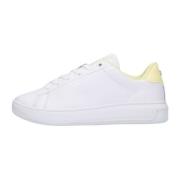 Witte Lowcut Cupsole Sneakers Tommy Hilfiger , White , Dames