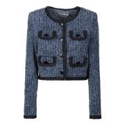 Stijlvolle Denim Jack Self Portrait , Blue , Dames